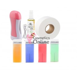 Kit pentru epilat cu 4 x ceara unica folosinta, 1 x rola epilat, 1 x ulei post epilat, art. EV1